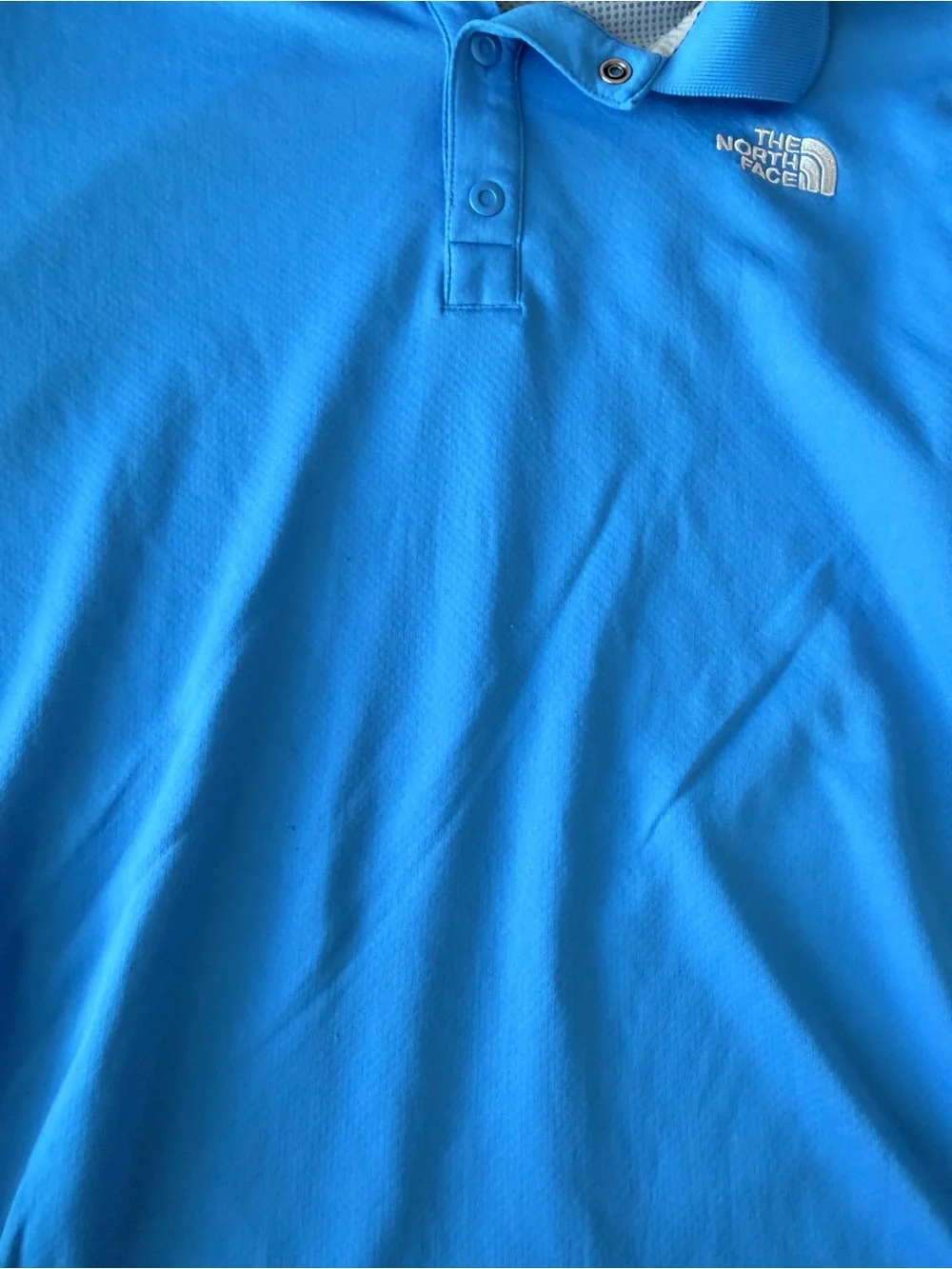 The North Face Men's Bright Blue Polo Shirt small